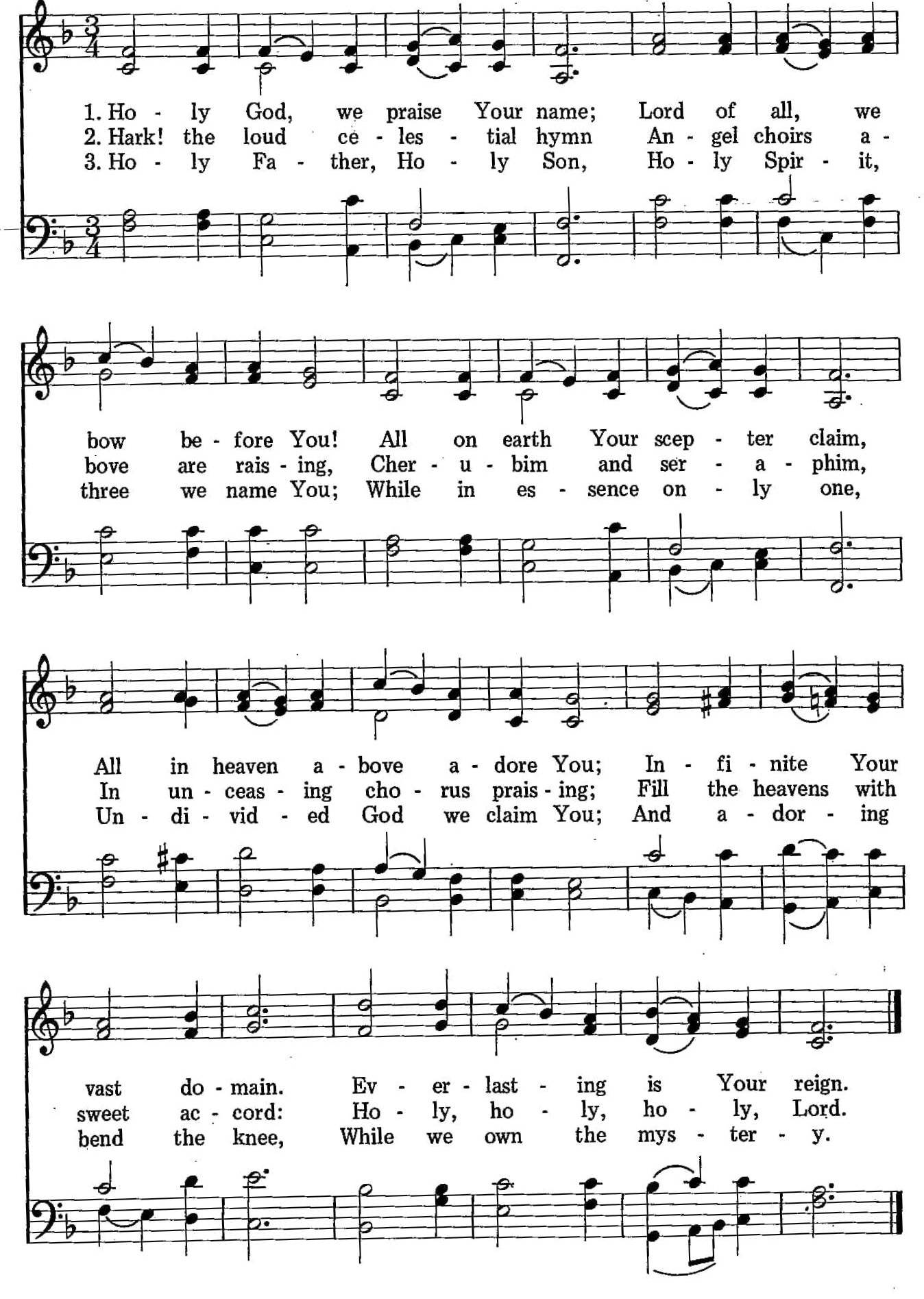 030 – Holy God, We Praise Your Name sheet music